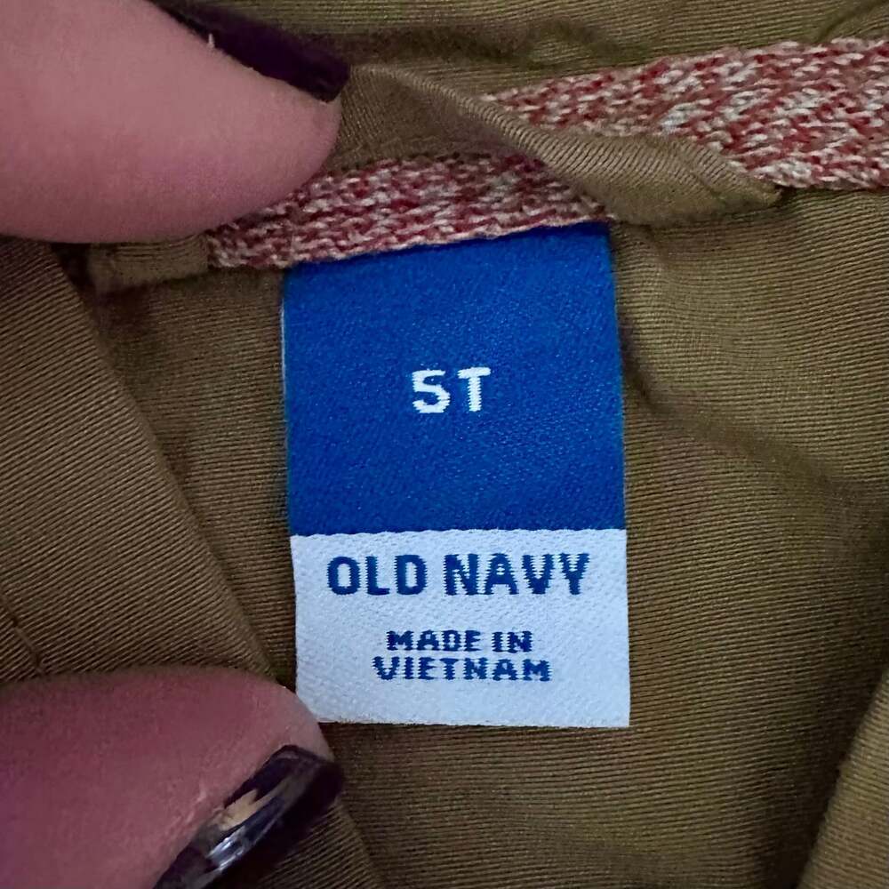 Old Navy Kids Hooded Windbreaker Jacket, Sz 5T - Picture 4 of 6